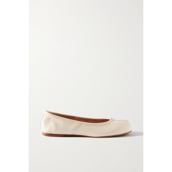 Tabi Split-toe Satin Ballet Flats 화이트