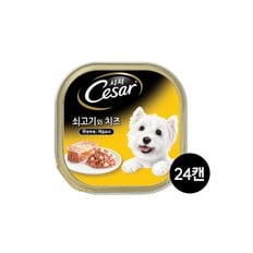 강아지캔 1세이상 소고기와 치즈 100G 24캔