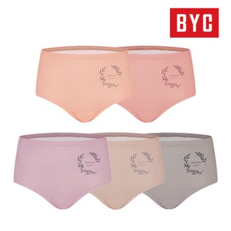  BYC 여성 맥시 삼각팬티 순면 부인용 WCP9046 5매입