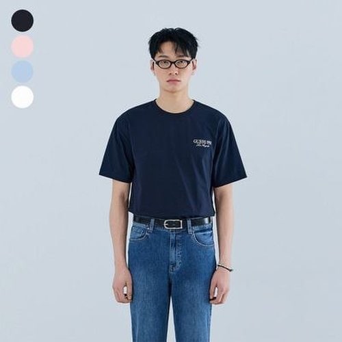 남성 긴팔티셔츠 진 맨투맨 남여공용 앞뒤 흘림 레터링 쿨 반팔티셔