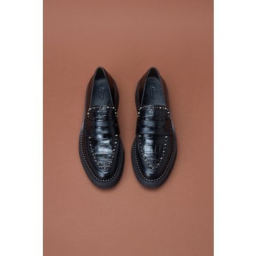 슈콤마보니 Stud clipper loafer(black) DG1DA24505BWX