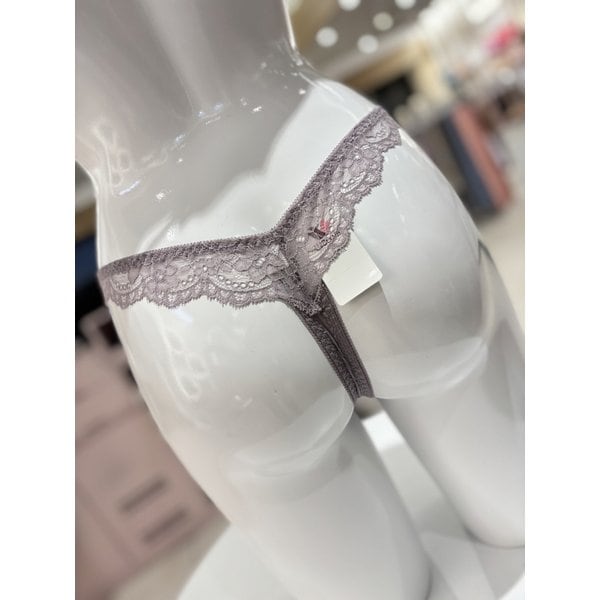 [여주점] 와코루 화려한 플로럴 자수 레이스 T 끈 티 팬티 [WPT2050T] GY