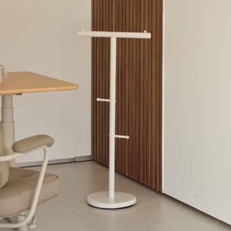  동서가구 롤리 스탠드 이동식 가방걸이 옷걸이 화이트 행거 DF927267