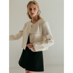 Heishi button Tweed jacket - Ivory