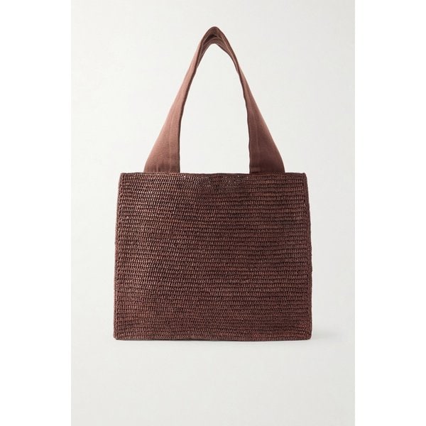 로레타 가죽 웹빙 트리밍 라피아 토트백 46376663163001996