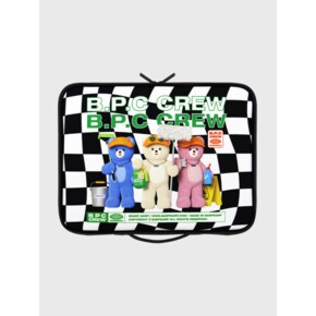 CHECKER BOARD BPC CREW-BLACK/WHITE(15인치 북파우치)