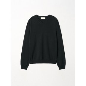 Essential V-Neck Knit_Black
