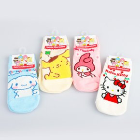 산리아동 발목양말 헬로키티 마이멜로디 폼폼푸린 9~10세용 200~220