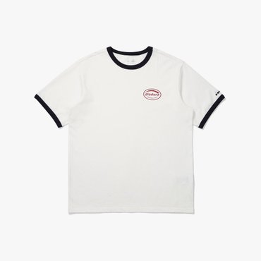 디아도라 [공식스토어] 위켄드 링거 반팔 티셔츠 OFF WHITE