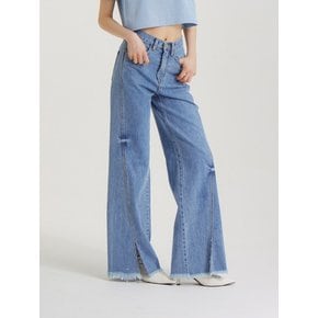 라인 슬릿 데님 팬츠 블루_LINE  SLIT DENIM PANTS BLUE