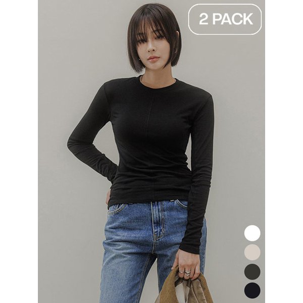 [2pack] 1+1 블리스 기모 라인 티셔츠