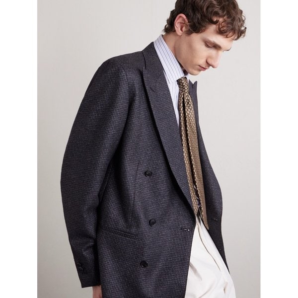 샤르베 8cm 자수 실크 넥타이 46376663162965306