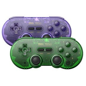 8BitDo SN30 PRO 투명 스페셜 에디션 무선 블루투스 게임패드