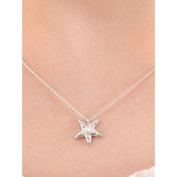 925silver Moonlight starfish Necklace