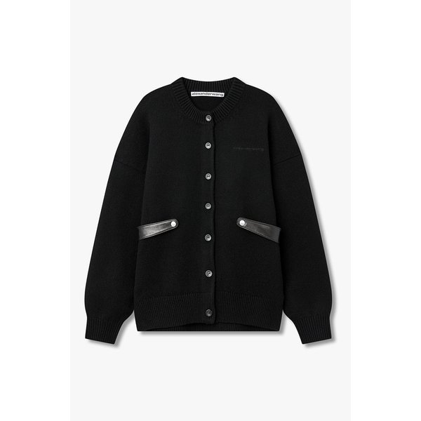 디태처블 레더 탭 가디건 3615330022000