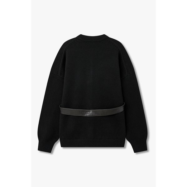 디태처블 레더 탭 가디건 3615330022000