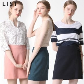 [리스트(LIST)] 밀리언 디테일 랩라이크 스커트 (택가격 108000원)