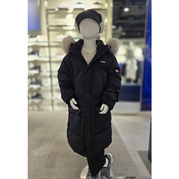 [파주점] 키즈 후드 퍼 구스 롱다운 (FK2DJG4205X-BLK)