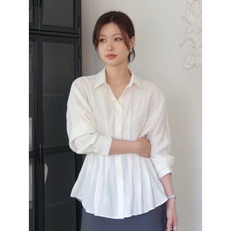 아무르 무아르 플리츠 핀턱 셔츠 아이보리 amr2238