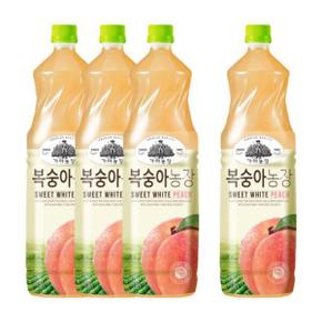 가야농장 복숭아농장 주스 1.5L 4개 .