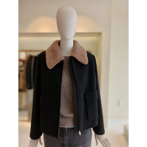 [여주점] 씨씨콜렉트 퍼카라캐시미어혼방숏코트 E254msg154