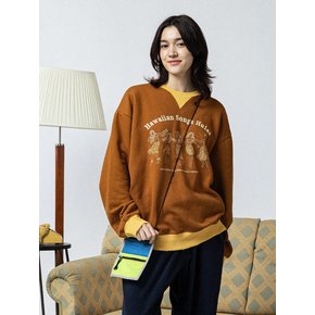 HAWAIIAN SONGS HULAS SWEATSHIRT (HONEY GINGER)