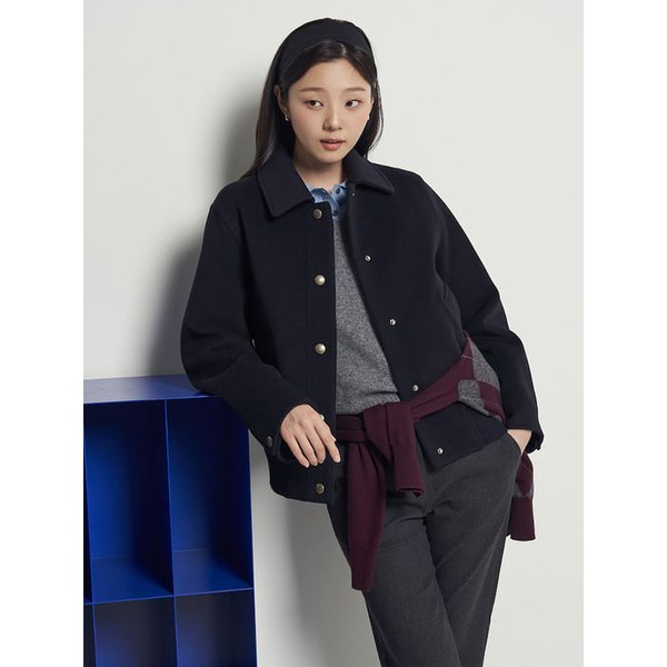 울 헤링턴 숏 코트  네이비 (BF5X30C02R)