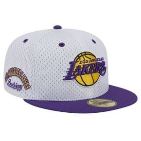 [해외] 1037063 뉴에라 모자 NBA LA 레이커스 Throwback 2Tone 59FIFTY Fitted Hat White/Purple