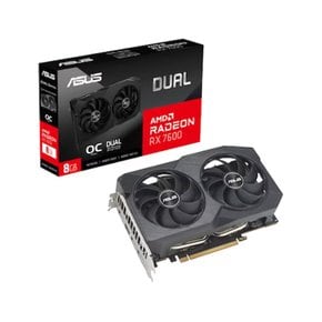 ASUS DUAL 라데온 RX 7600 O8G V2 OC D6 8GB---