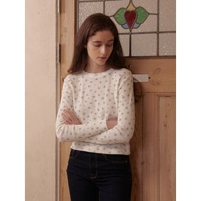 FLOWER LONG SLEEVE T-SHIRT_O.WHITE (EEOU1RLR02W)