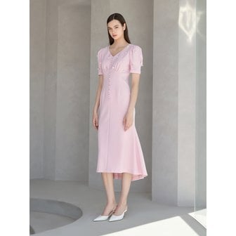 에스블랑 LUTZ / Jewel Puff Sleeve Mermaid Dress(pink)