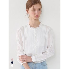 Mini Frill Pintuck Blouse - 3Color