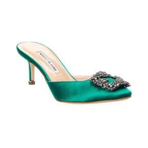 5030596 Manolo Blahnik Hangisimu 50 Satin Mule