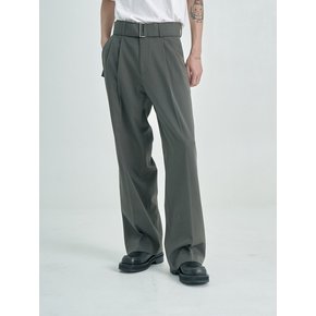 Wool Belted Pants (Khaki)