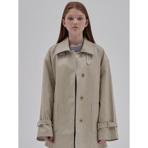 Leather Trench Coat_Ivory