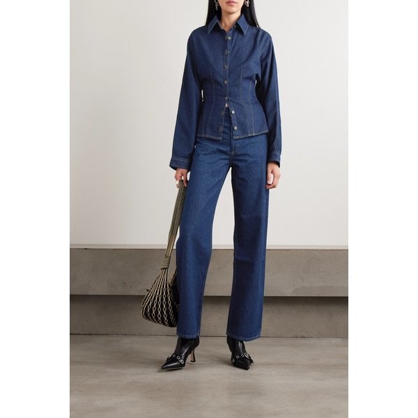 데본 데님 셔츠 다크 인디고 46376663162939644