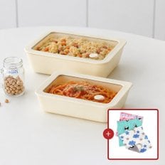 (사은품증정)[SET]모노테일 세보리 스팀 유리밧드 오븐트레이 2종세트(700ml+1400ml)