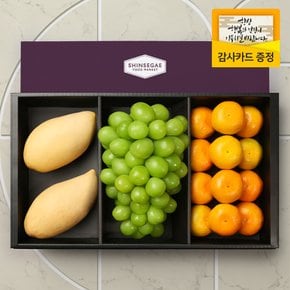 [명절이후 순차출고][산지직송] 씨에스타 5호 과일 선물세트 샤인1입 골망2입 감귤1kg 2.2kg (보자기 포장)