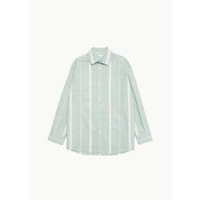 씨올 26SS Extraover Shirts, Green Stripe