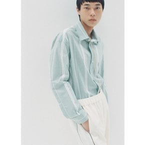 씨올 26SS Extraover Shirts, Green Stripe