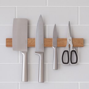 쉐프마스터 무타공 Wood 자석 칼걸이 40cm (중)