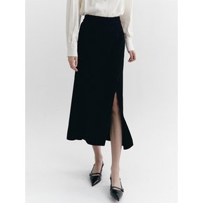 High-stretch Semi-mermaid fit Banding Skirt BLACK