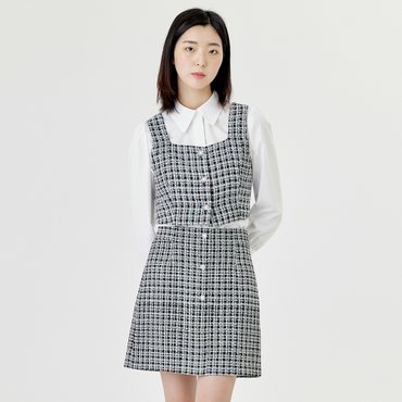 케네스레이디 피라미드 트위드 미니스커트 ERSKOE4000