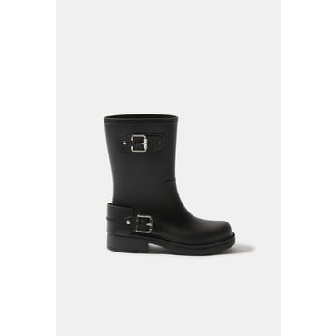 슈콤마보니 Buckle rain boots(black) DG3CM25001BLK