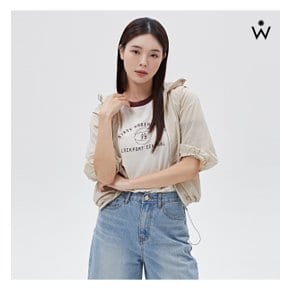 나일론 스트링 크롭 썸머 바람막이 후드 자켓 (WIAAJK101)