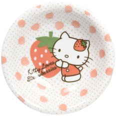 산리오 (SANRIO) [Hello Kitty (헬로 키티)] 딸기 키티 미니 카레 접시 직경 17cm 흰색 302534