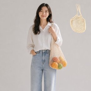 여자 캐주얼 페미닌 감성 데일리 네트 숄더백