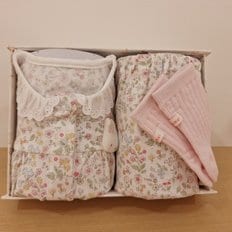 [25S/S출산선물] WH)루루 플라워 내의&베이직 골지 단말세트(35170-054-08*35114-810-02)