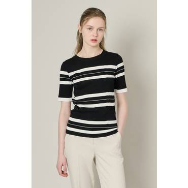 BCBG 올앤선드리 A 스트라이프 니트 BL(A4F7G471)