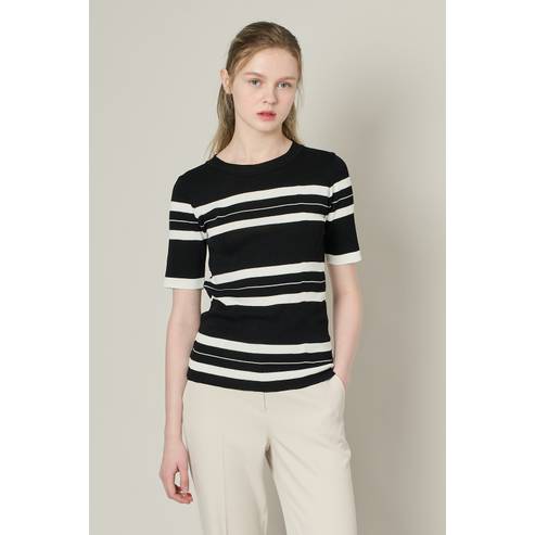 BCBG 올앤선드리 A 스트라이프 니트 BL(A4F7G471)